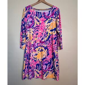 Lilly Pulitzer Sophie UPF 50 Catch And Release Jersey Tunic Dress LARGE